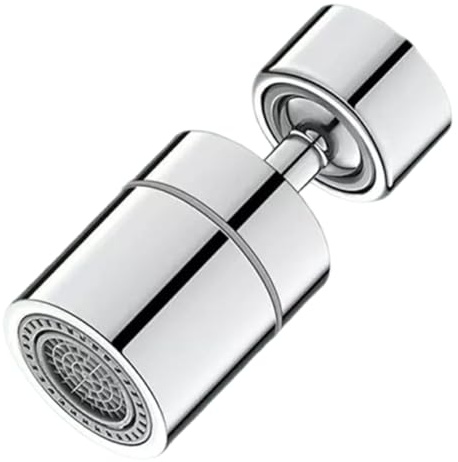Aeratore Rubinetto Cucina, Prolunga Rubinetto Aeratore, 360° Girevole Prolunga Rompigetto Rubinetto con 2 Modalità Aeratore Filtro Antispruzzo, per lavandino da cucina, lavello da bagno