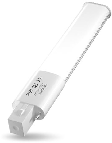Bombilla LED G23 6W PL 2 Pines, Reemplazo para CFL 13W, Blanco Frío 6000K