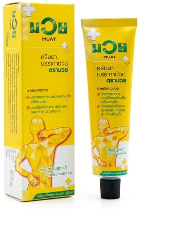 MUAY Crema de Masaje Corporal Thai Sensación Refrescante Post Esfuerzo Fórmula No Grasa 100g