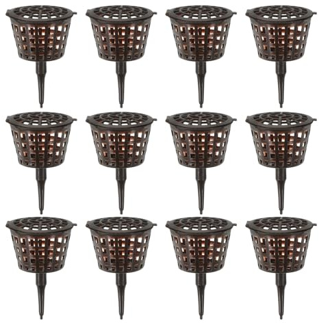 Lurrose Caja de Fertilizante para Bonsáis con Tapa Tamaño S y L Fácil de Usar y Protege Abono de Aves 20 Piezas en PP Negro Adecuado para Fiesta Verano en Jardín y Cultivo