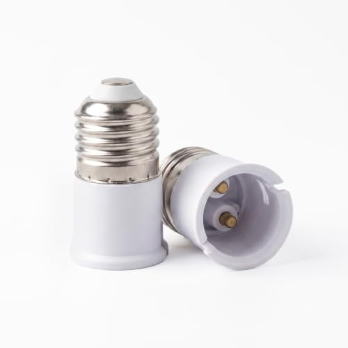hautllaif E27 to B22 Adapter, Screw to Bayonet Bulb Adaptor Converter