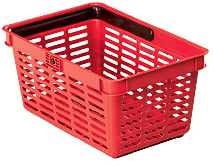 Durable 1801565080 Shopping Basket 19 Cestino Spesa da 19 litri in PPL con Grande Maniglia in Nylon, Confezione da 1 Pezzo, Rosso