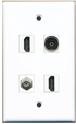RiteAV - 2 porte HDMI 1 porta cavo coassiale TV-tipo F 1 porta Toslink