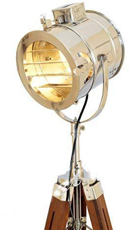 Lampadaire marin vintage, projecteur nautique studio lumière trépied lampadaires lampe de recherche