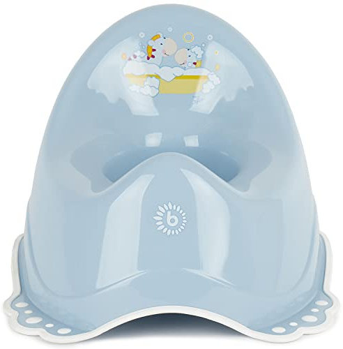 BIECO Töpfchen für Kinder mit Zebra Motiv | Anti Rutsch Funktion | ab 8 Monate bis etwa 3 Jahre | WCKlo | Kindertoilettensitz | Kindertopf | Toilettentrainer | Klositz Kinder