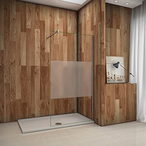 AICA Parete Doccia 70x200cm Fissa Walk in vetro 8mm Barra Tagliabile: 90cm | Trasparente