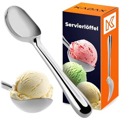 KADAX Eisportionierer 17 x 4 cm, Eiskugelformer aus Zinklegierung, ergonomischer Eislöffel für perfekte Eiskugeln, Eiskugelportionierer, spülmaschinenfest