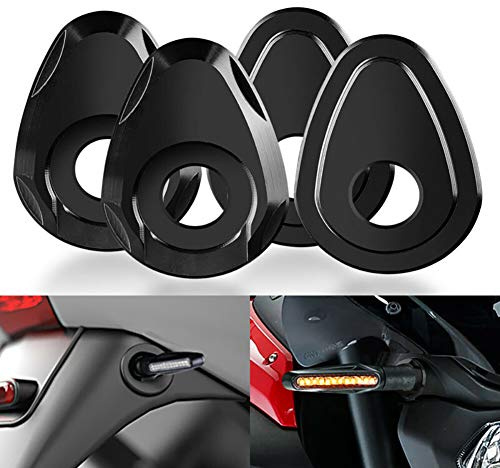 Lespar 4 Stücke Motorrad Blinker Adapter Blinker-Adapter Adapterplatten Montageplatten Für Yamaha FZ6 FZ1 YZF-R6 YZF-R1 TDM 900 XJ6 D