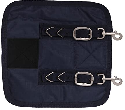 QHP Estensione del Torace con sgancio rapido per cavalli, estensione del petto per coperte per cavalli, accessorio, blu navy, taglia unica
