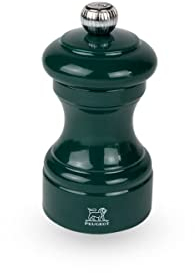 PEUGEOT - Macinapepe Bistro 10 cm - Classica regolazione della macinatura - In legno con sigillo PEFC - Laccato verde bosco