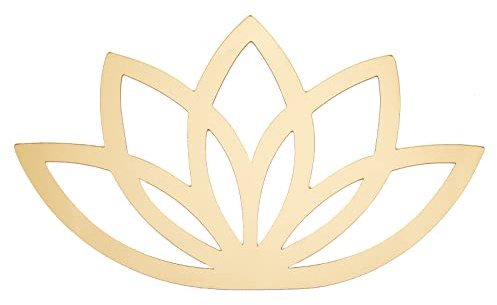 CREATCABIN 3D Lotus Spiegel Wandaufkleber Acryl Blume Wanddekoration Kunst Aufkleber Wandbild DIY Abnehmbar Umweltfreundlich Für Zuhause Schlafzimmer Wohnzimmer Badezimmer Geschenk 11.8x7.08inch Gold
