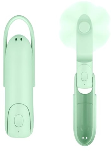 Venforze Mini Fan Handheld, 3 Speeds Rechargeable Quiet Hand Fan[12-24 Working Hours], 3 in 1 Portable USB Fan with Flashlight, use as Power Bank for Travel, Home and Women Makeup