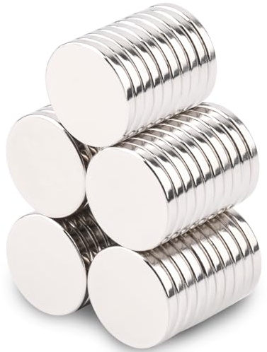 MIN CI 15x2mm Mini Magnete Stark, 50Stück Klein Magnete Flach, Neodym Magnet Rund Magneten Kaufen Kühlschrank Magnete für Magnettafel Pinnwand Fotos