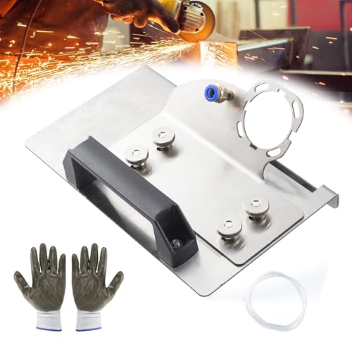 Soporte para Amoladora Angular para Biselado de Azulejos a 45° - Con Manguera y Guantes, Soporte para Amoladora de Tipo 100, Herramienta de Biselado a 45 Grados, Soporte de Corte