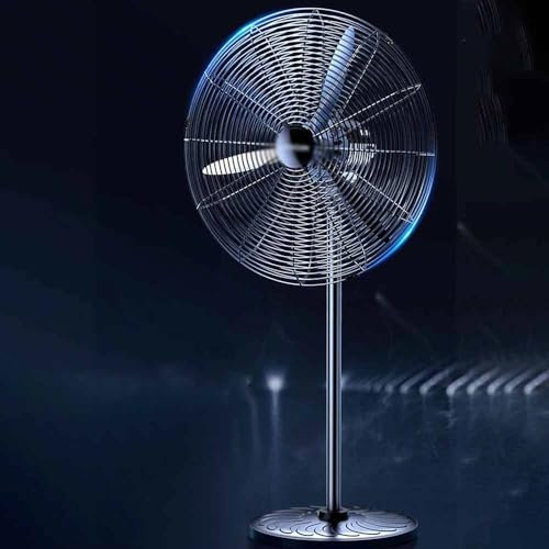RR-YRL Ventilador Industrial De Pie De Piso 220V, Cuchillas ABS, 3 Velocidades, Distancia De Suministro De Aire 12M, Fácil De Montar,1.35M