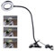 Loupe avec pince USB : loupe à clip avec lumière noire, 3 modes de couleur, lampe loupe réglable à intensité variable, lampe de bureau avec loupe pour la lecture, les loisirs, le bricolage, les