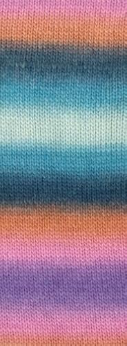 Lana Grossa Colorato Aktion 10 - Rosa/Orange/Dunkel-/Hellpetrol/Mint/Lila