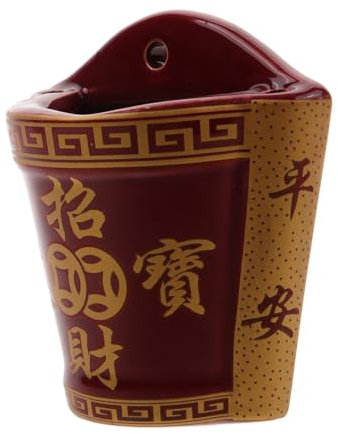 Cabilock Portaincenso Da Parete Ceramica Rossa Bruciatore Di Incensi Di Stile Cinese Per Decorazione Domestica e Cerimonie Facile Da Pulire Adatto Stanza Studio e Yoga