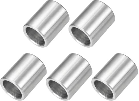 QUARKZMAN 5 Stück Distanzhülsen Abstandshalter Edelstahl, 12mm ID x 16mm OD x 20mmL 304 Edelstahl Runde Abstandshalter ohne Gewinde Säulen für Schrauben 1/2 oder M12