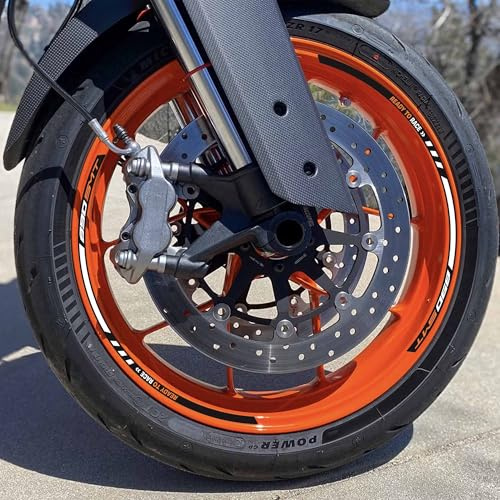 labelbike Adesivi Moto Cerchi Ruote Compatibile con KTM | 890 SMT 2023-2025, Strisce, Ruote, Tuning Kit, Decorazione