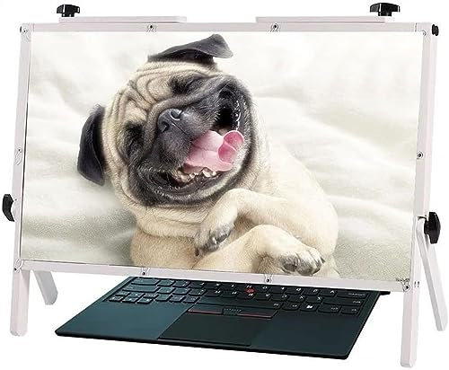 LoiYtrd Tablet-Bildschirmlupe Computer-Bildschirmlupe for den Desktop, 22'' Anti-Blaulicht-Laptop-Displayschutz-Halterung, 3-fache Lupe, Leselupe HD-Bildschirmlupe