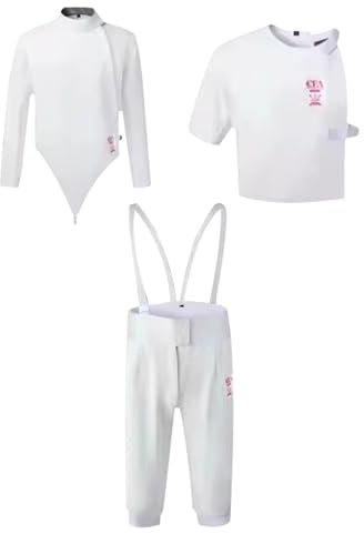 ATAPNLNMTZ 350N Fecht Uniform-Set, Fechtsport, Schutz Trainingsanzug, Anzug für Florett, Degen, Säbel, Rechte Hand(40)