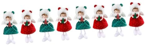 Zerodeko 4 Sätze Engel Mädchen Charm Ornamente Outdoor Lichterkette Aufblasbare Engel Weihnachtsengel Puppe Beleuchtete Christbaumspitzen Weihnachtsbaumschmuck Lichterkette 2 Stück * 4