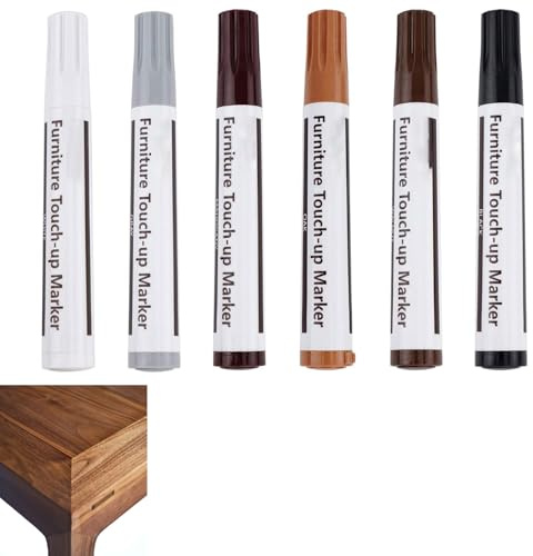 Pennarelli Per La Riparazione Del Legno, 6 Pezzi Marcatori In Legno Pennarelli, Parquet Ripara Graffi, Per Macchie, Graffi, Pavimenti, Tavoli, Scrivanie, Falegnami, Lettini