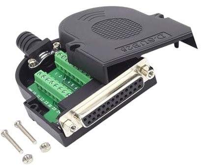 jebyltd DB25 D SUB 25 Pin Buchse Stecker Adapter Kupferkontakte Industrie RS232 Gelenkmodul Einfache Montage Kein Lötadapter