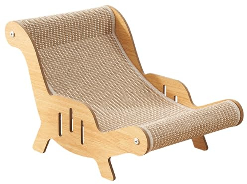 Zahoken Sofá rascador para gatos, cama rascadora de sisal multifuncional, silla de playa, hamaca para gatos, protectores de muebles de mascotas, juguete de ejercicio para gatitos de interior y adultos