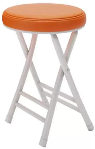Sgabello pieghevole impilabile, portatile, imbottito, design rotondo, capacità 150 kg, ideale per casa, cucina, sala da pranzo, colazione, mobili salvaspazio