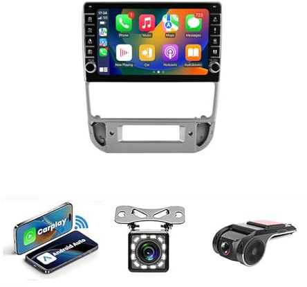 BOJONI Android 14 Autoradio 2 Din in-Dash Radio avec Car-Play Android Auto, 9 Pouces Screen RDS Dab+ Radio/Caméra de recul pour Peugeot 406 1994-2005(NF-5 8Core 4+64G)