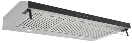 36 inch Under Cabinet Range Hood 900mm, 1200 CFM Ultra Slim Kitchen Vent Hood with Gesture Control, LED Light, 3 Speed Controls, Ducted Stainless Steel Chimney for Home Kitchen