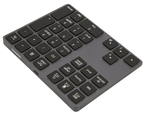BONKZEBU Teclado Numérico Mini Teclado Numérico Retroiluminado de Aleación de Aluminio Ultrafino para Ordenador Portátil Excel Contadores Material de Aleación de Aluminio