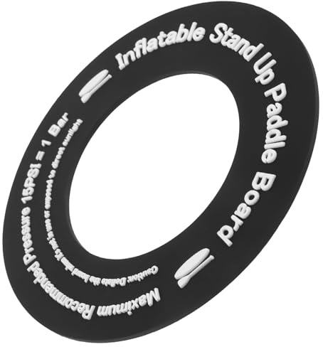 Ciieeo Joint de Valve Gonflable Rond en PVC Noir, Coussin D’étanchéité Résistant pour Matelas de Camping, Planche Paddle et Bateau Gonflable, Accessoire Compact pour Loisirs de Plein Air