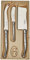 Laguiole Jean Dubost 97616 Coffret de 3 Couteaux Tout Inox, 11 cm