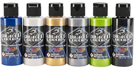 Wicked Colors 2-Ounce Wicked Airbrush Set, Pearl
