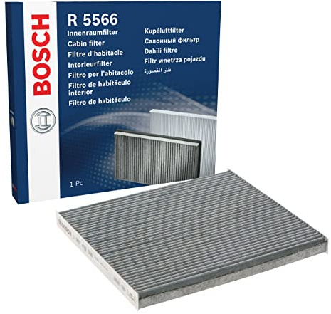 BOSCH Filter, Innenraumluft 1987435566 | Filtert Gerüche, Pollen und Staub - Ersatzfilter für bessere Luftqualität im Fahrzeuginnenraum