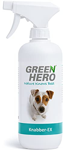 Green Hero Knabber-EX 500 ml Knabberstopp für Hund & Katze Anti Knabber & Ankauen von Möbeln Schuhen u.v.m. Bitterspray Anti Kau Spray Hund