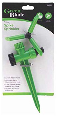 Lawn Sprinkler Automatic 360 Rotating Adjustable Garden Water Spike Base Sprinkler Lawn Irrigation System with Leak-Proof Design Durable 3 Arm Sprayer