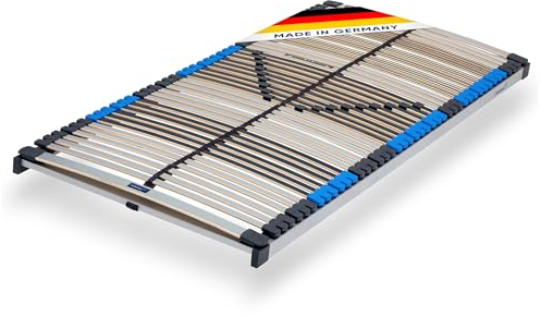 CubeSleep 7-Zonen Lattenrost Pure NV 44 Federleisten 80x200cm | fertig montiert | Nicht verstellbar - starr | Härte-Regulierung | GS Zertifiziert – geprüfte Sicherheit (80 x 200 cm)