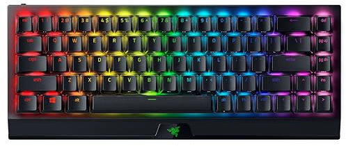 Razer BlackWidow V3 Mini HyperSpeed (Yellow Switch) - Wireless 65% Mechanical Gaming Keyboard (Silent Mechanical Switches, Phantom Keycaps, Bluetooth, USB-C) US Layout | Phantom Ed.