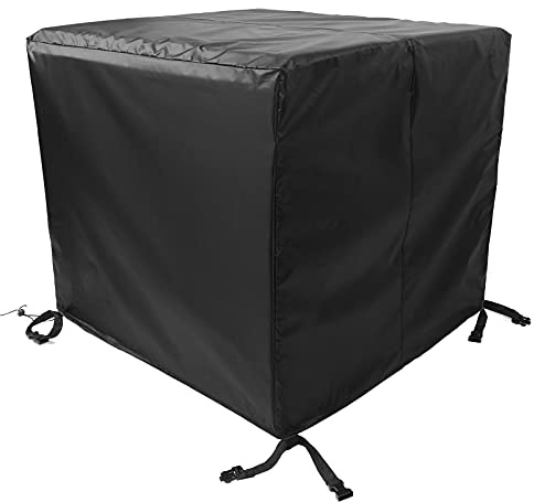 Timizi Garden Furniture Covers 80x80x80cm, Square Waterproof Rainproof Windproof Anti-UV Patio Cover, for Patio, Outdoor, Garden Furniture Protector. - Black