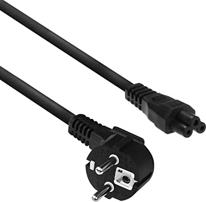 ACT Stromkabel Netzstecker CEE 7/7 Stecker (abgewinkelt) - C5 schwarz 1,5 m AK5408