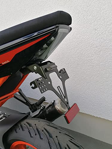 Kennzeichenhalter GroFaTec EVO Set für KTM rc125 / rc390 ab 2022 Kennzeichenträger Nummernschild Träger RC125 Halter kurzes Heck Heckumbau rc 125