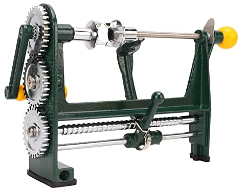 Pelador de Manzanas, Multifunción de Acero Inoxidable, Cortador de Corazones, Rápido y Fácil para Manzanas, Peras y Frutas, Base de Abrazadera, Diseño Ergonómico, Verde