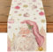 Artoid Mode Camino de mesa rosa con Papá Noel y bolas de Navidad, decoración de temporada invernal. Para cocina, decoración de interior, vacaciones y fiestas, 40 x 140 cm