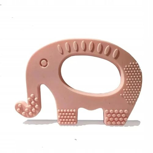 Beissring für babys Elefant Hellrosa