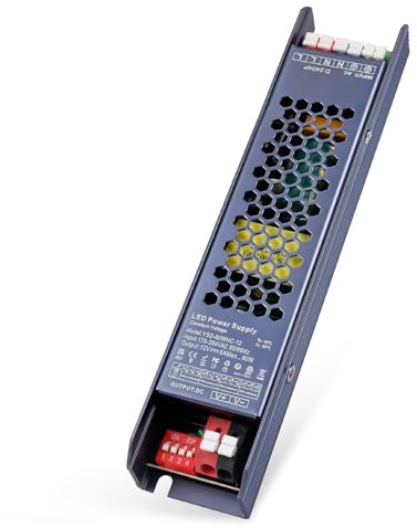 LED Trafo 12V 60W, 230V Auf 12V DC 5A, Flach Netzteil, Niedervolt Driver | Konstante Spannung Transformator Für Streifen G4 MR16 Lampen Beleuchtungen