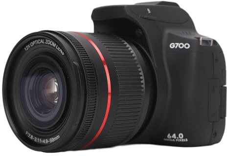 Cuifati Digitalkamera für Fotografie, 4K 64 MP WiFi-Touchscreen-Vlogging-Kamera mit Blitz, 12-facher Optischer Zoom, 30-facher Digitalzoom, Autofokus, Vorder- und Rückkamera